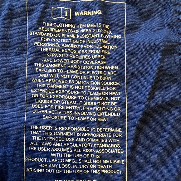 Men’s LAPCO Category 2 fire resistant long sleeve button-up shirt - Picture 5 of 8